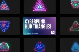Cyberpunk HUD Triangles for Premiere Pro 44577266