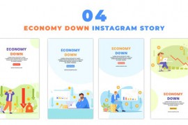 Stock Market Crash Flat Vector Animated Instagram Story 48622195