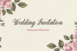 Romantic Wedding Invitation 50597228