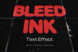 Free Download:Bleed Ink Text Effect 59847542