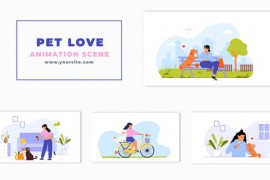 Vector Pet Lover Animation Scene 47250939