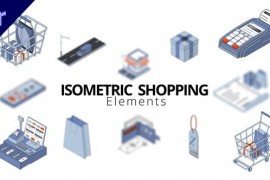 Isometric Shopping Elements 50162189