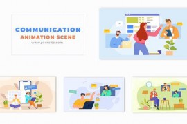 Online Communication Vector Design Character Animation Scene 49480802