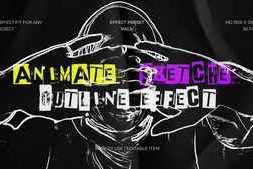 Free Download:Animated Sketch Outline Effect