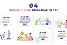 Famous Indian Tourist Places 2D Character Instagram Story 47460659
