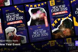 Free Download:Reels - New Year Event After Effects Project Files 59910002