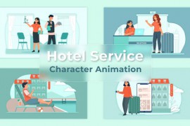 Premiere Pro Best Hotel Service Character Animation Scene 39691446