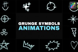 Abstract Grunge Symbols Animations | FCPX 52743045