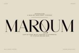 Free Download:Marqum – Art Deco Branding Font