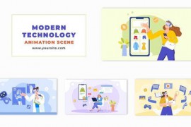 Modern Technology Flat Vector Animation Scene 48802625