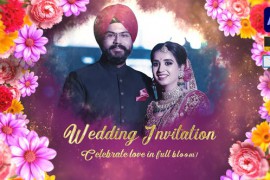 Indian Wedding Invitation Floral Slideshow 50825965