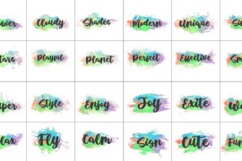 Water Colour Titles -V2 43491886
