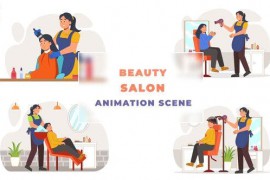 Ladies Beauty Salon Animation Scene 43419264
