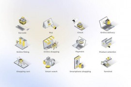 Online Shopping - Isometric Icons 49871248