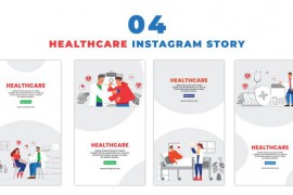 Healthcare Doctor and Patient Flat Vector Instagram Story 47394294