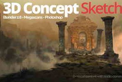 Blender 3D for Concept Art - Full workflow tutorial from Blender to Photoshop