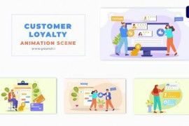 Customer Loyalty Concept Flat Character Animation Scene 49481671