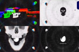 Glitch Skull Logo for Premiere Pro 45655222
