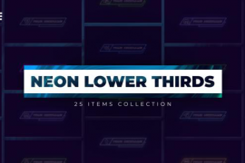 25 Neon Lower Thirds | Premiere Pro 49216662