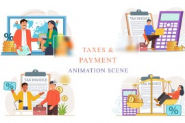 Taxes and Payment Animation Scene 43066864