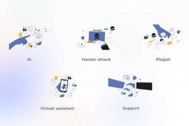 Computer Programming - White and Blue Hands Concept 48888494