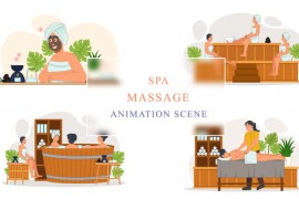 Spa And Massage Service Animation Scene 43066731