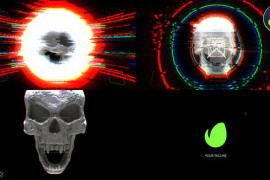 Glitch Skull Logo for DaVinci Resolve 44935423