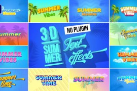3D Summer Text Effects 52439245