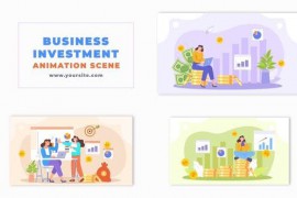 Money Investment Cartoon Flat 2D Character Animation Scene 48802426