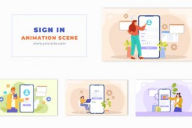 Vector Design Character Sign in Process Animation Scene 49456879