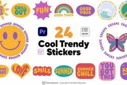 Free Download:24 Cool Trendy Stickers Premiere Pro 59985182