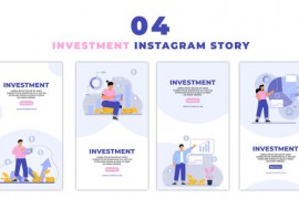 Flat Character Analyzing Investment Instagram Story 47390259