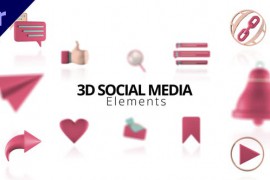 3D Social Media Elements 49787082