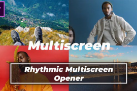 Rhythmic Multiscreen Opener MOGRT for Premier Pro 50827966