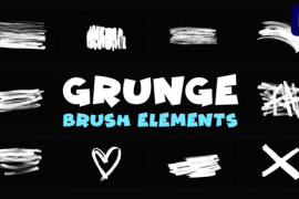 Grunge Brush Elements | Premiere Pro MOGRT 50393328