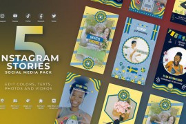 Swedish Independence Day Sweden Flag Instagram Stories MOGRT Premiere Pro 52384413