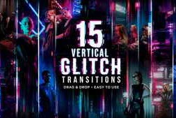 Free Download:15 Vertical Glitch Transitions 63839566