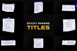 Sticky Papers Titles for After Effects 48823451