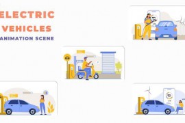 Premiere Pro Electric Vehicles Charging Stop Animation 44141764
