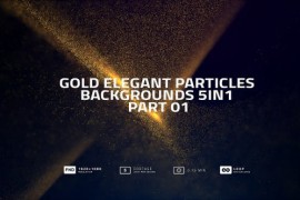 Gold Elegant Particles Backgrounds 5in1 Part 01 48091939
