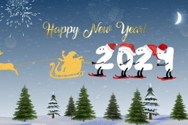 New Year Cartoon Skier | After Effects 49409458