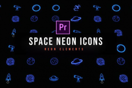 Space Neon Icons 47199713