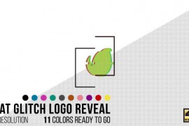 Flat Glitch Logo Reveal 15573758