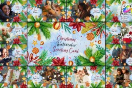 Christmas Watercolor Greeting Card for FCPX 49274726