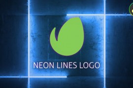 Neon Lines Logo for DaVinci Resolve 46119804