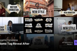 Graphic Template - Name Tag Reveal After Effects Template 52452209