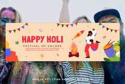 Free Download:Holi Horizontal Banner 62223768