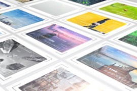 Mosaic Photo Album with Frames 19857931