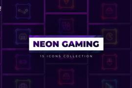 Neon Gaming Icons | Premiere Pro 46624322