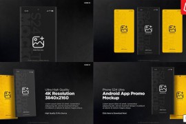 Android App Promo Mockup | S24 Ultra Matte Black 50727488